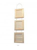 ΞΥΛΙΝΕΣ ΚΟΡΝΙΖΕΣ ΕΝΙΑΙΕΣ 3ΤΕΜ 3Χ(19cmX19cm & σχοινι)