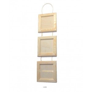 ΞΥΛΙΝΕΣ ΚΟΡΝΙΖΕΣ ΕΝΙΑΙΕΣ 3ΤΕΜ 3Χ(19cmX19cm & σχοινι)