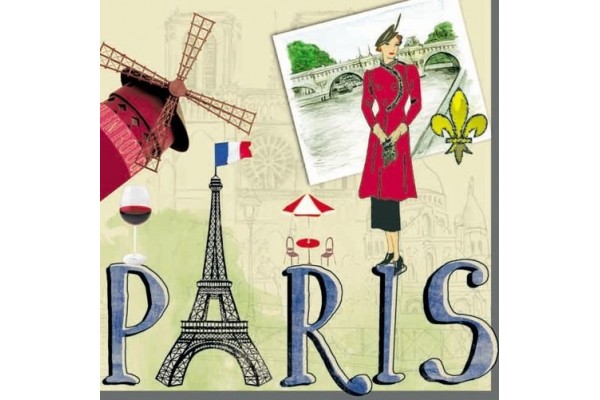 ΧΑΡΤΟΠΕΤΣΕΤΑ PARIS 33X33 - ΣΥΣΚΕΥΑΣΙΑ 20τμχ