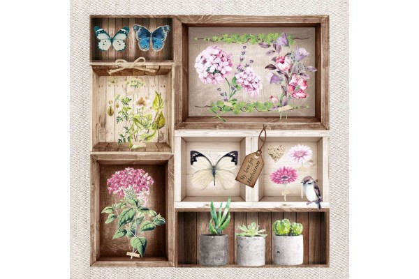 ΧΑΡΤΟΠΕΤΣΕΤΑ HERBARIUM 33X33 - ΣΥΣΚΕΥΑΣΙΑ 20τμχ