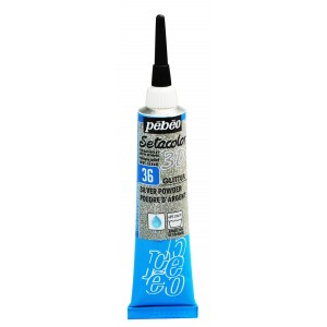 ΠΕΡΙΓΡΑΜΜΑΤΑ ΥΦΑΣΜΑΤΟΣ Silver powder GLITTER EFFECT 20ml SETACOLOR 3D ΠΕΡΙΓΡΑΜΜΑΤΑ ΥΦΑΣΜΑΤΟΣ Silver powder GLITTER EFFECT 20ml SETACOLOR 3D