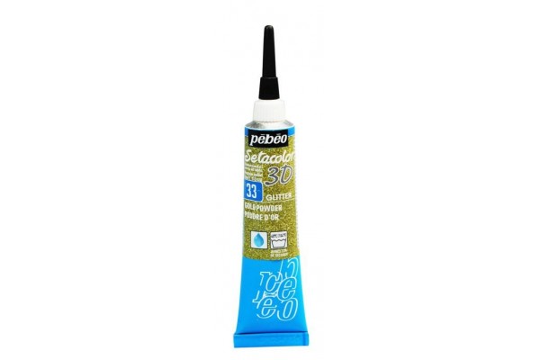 ΠΕΡΙΓΡΑΜΜΑΤΑ ΥΦΑΣΜΑΤΟΣ Gold powder GLITTER EFFECT 20ml SETACOLOR 3D