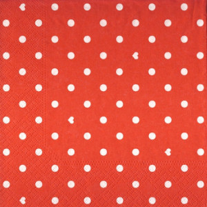 ΧΑΡΤΟΠΕΤΣΕΤΑ HEARTS & DOTS RED 33X33 - ΣΥΣΚΕΥΑΣΙΑ 20τμχ