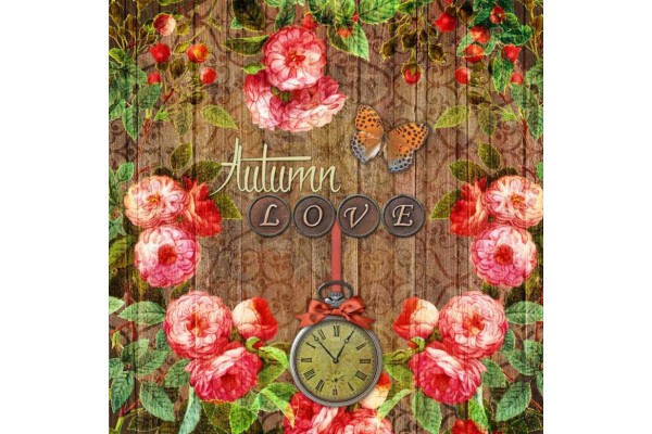 ΧΑΡΤΟΠΕΤΣΕΤΑ AUTUMN LOVE 33X33 - ΣΥΣΚΕΥΑΣΙΑ 20τμχ