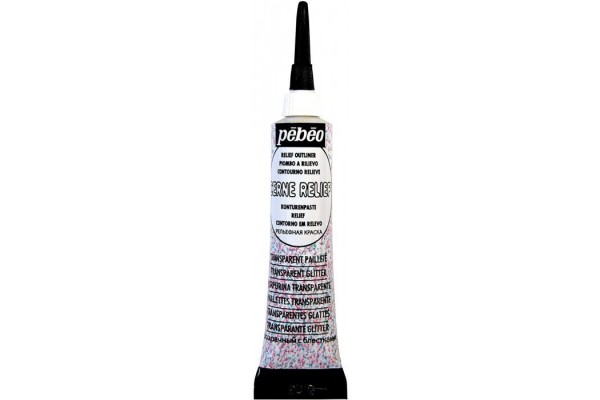 ΠΕΡΙΓΡΑΜΜΑ CERNE RELIEF 20ML TRANSPARENT GLITTER PEBEO