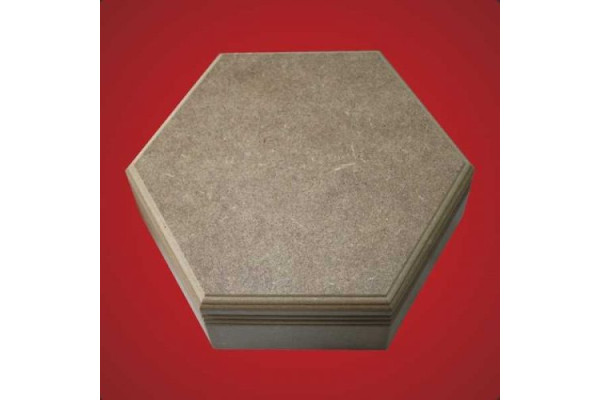 ΞΥΛΙΝΟ ΚΟΥΤΙ ΕΞΑΓΩΝΟ MDF 21Χ15X 7 CM KT024 ARTEBELLA