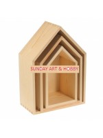 ΞΥΛΙΝΟ ΣΕΤ  3ΤΕΜ ΣΧΗΜΑ ΣΠΙΤΙ-ΒΑΡΚΑ (150x133x250mm-200x133x300mm- 250x133x350mm)