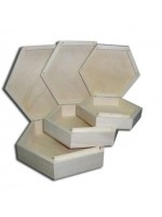 ΞΥΛΙΝΟ ΚΟΥΤΙ  ΠΟΛΥΓΩΝΟ 3ΤΕΜ