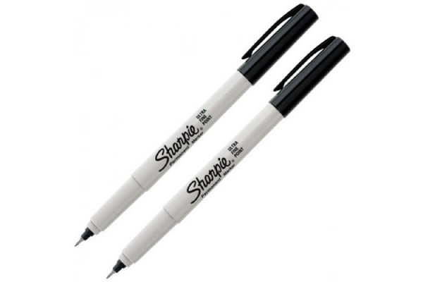 Μαρκαδόροι Sharpie Ultra fine black 0.5mm 2τεμ