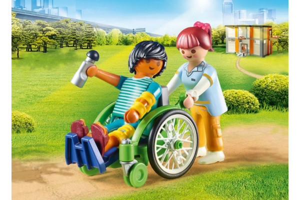 Playmobil City Life Ασθενής Με Καροτσάκι 70193