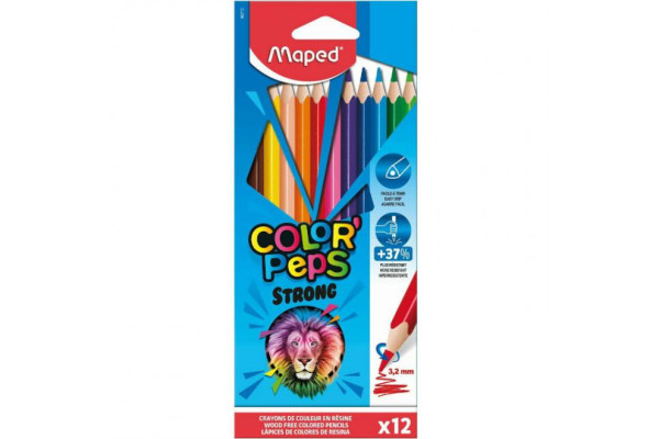 ΞΥΛΟΜΠΟΓΙΕΣ MAPED COLOR'PEPS STRONG 12 ΧΡΩΜΑΤΑ