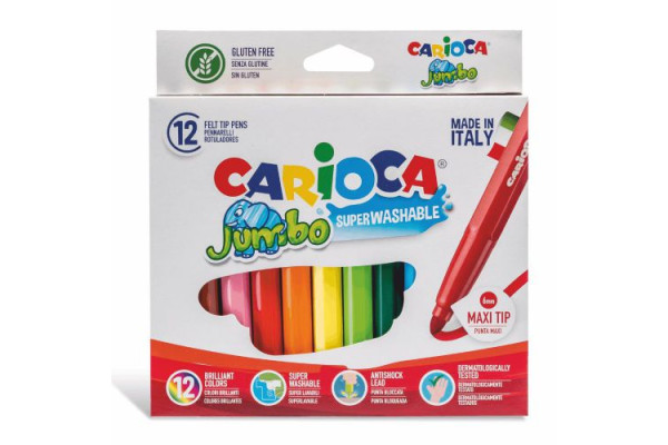 ΜΑΡΚΑΔΟΡΟΣ CARIOCA JUMBO 12 COLOURS