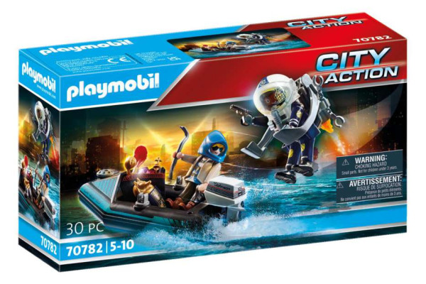 PLAYMOBIL 70782 Σύλληψη ληστή έργων τέχνης από αστυνομικό jetpack