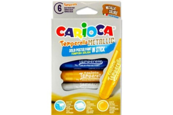 ΧΡΩΜΑΤΑ TEMPERELLO METALLIC POSTER PAINT 6 ΤΕΜΑΧΙΑ