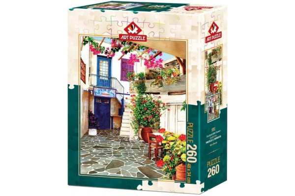 PUZZLE 260 ART COURTYARD WITH FLOWERS