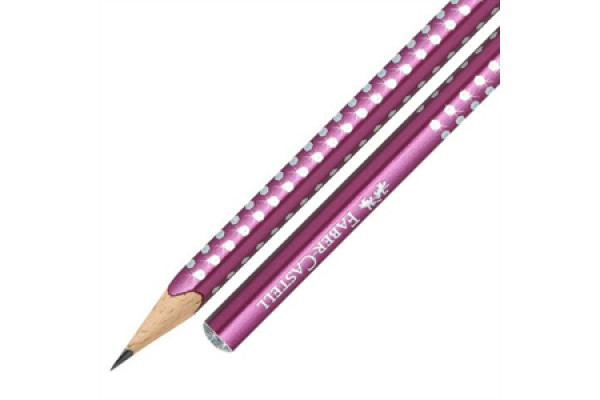 ΜΟΛΥΒΙ FABER-CASTELL GRIP SPARKLE Β ΣΑΠΙΟ ΜΗΛΟ ΜΕΤΑΛΛΙΚΟ