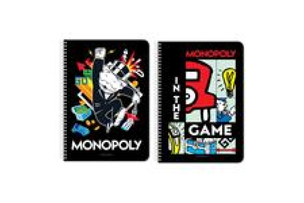 ΤΕΤΡΑΔΙΟ ΣΠΙΡΑΛ MONOPOLY 17X25 ΕΚ., 2 ΘΕΜΑΤΑ, 60 ΦΥΛΛΑ, 2 ΣΧΕΔΙΑ