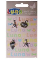 ΜΕΤΑΛΛΙΚΑ ΚΡΕΜΑΣΤΑ ΑΣΤΕΡΙΑΣ-ΚΟΧΥΛΙΑ 4ΤΕΜ LUNA