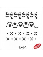 ΣΤΕΝΣΙΛ 10Χ10 Ε-61 ARTEBELLA ΚΑΡΔΟΥΛΕΣ - ΦΙΟΓΚΑΚΙΑ