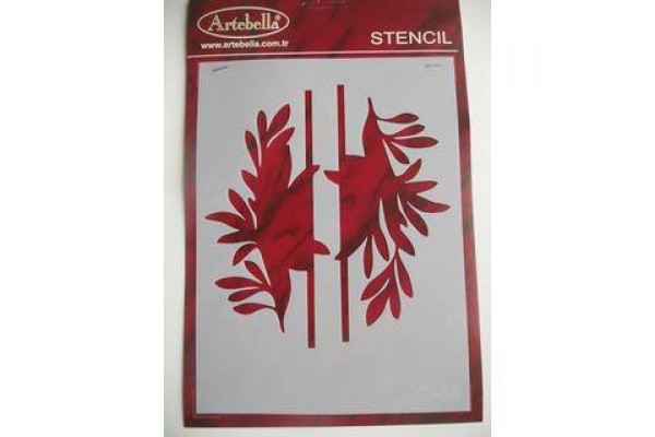 ΣΤΕΝΣΙΛ 15Χ20 C-46 ARTEBELLA ΚΛΑΔΙ ΜΕ ΦΥΛΛΑ