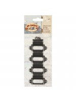 ΜΕΤΑΛΛΙΚΕΣ ΛΑΒΕΣ Metal Label Holder Handles (4pcs) - Mr. Smith's Workshop