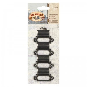 ΜΕΤΑΛΛΙΚΕΣ ΛΑΒΕΣ Metal Label Holder Handles (4pcs) - Mr. Smith's Workshop ΜΕΤΑΛΛΙΚΕΣ ΛΑΒΕΣ Metal Label Holder Handles (4pcs) - Mr. Smith's Workshop