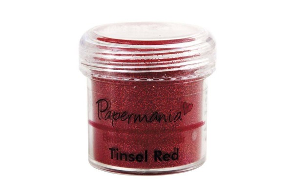 ΣΚΟΝΗ ΑΝΑΓΛΥΦΗ ΜΕ ΟΓΚΟ Embrossing Powder - Tinsel Red
