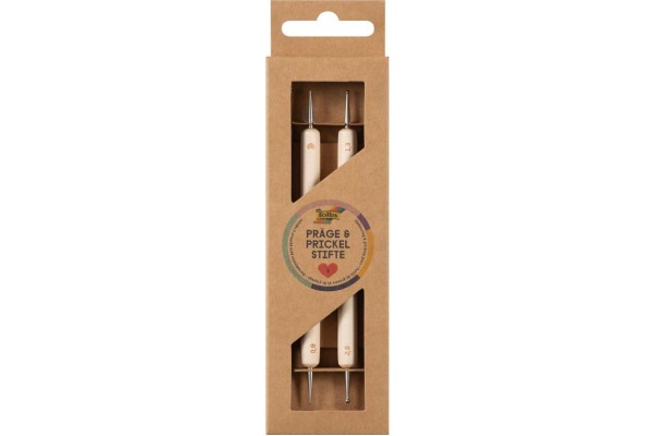 ΕΡΓΑΛΕΙΑ ΜΠΙΛΙΕΣ EMBOSSING PEN SET WOODEN EMBOSSING PEN WITH 4 TIPS FOR CRAFTS, DECORATING AND TINGLING