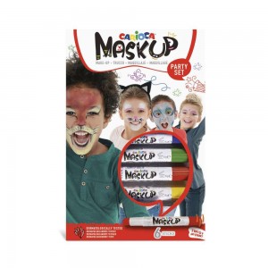 ΧΡΩΜΑΤΑ ΠΡΟΣΩΠΟΥ MASK UP PARTY CARIOCA SET 6 ΧΡΩΜΑΤΑ