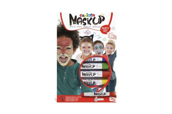ΧΡΩΜΑΤΑ ΠΡΟΣΩΠΟΥ MASK UP PARTY CARIOCA SET 6 ΧΡΩΜΑΤΑ