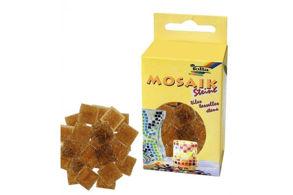 ΨΗΦΙΔΕΣ  ΜΩΣΑΪΚΑ ΠΛΑΚΑΚΙΑ 200gr 300τεμ  10X10MM ΚΑΦΕ