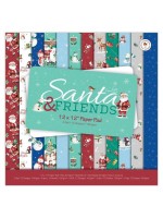 ΜΠΛΟΚ ΧΑΡΤΙ SCRAPBOOKING 12Χ12 24ΤΕΜ - SANTA AND FRIENDS