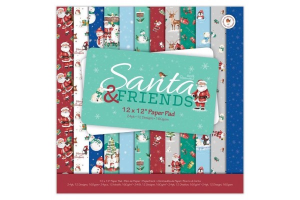 ΜΠΛΟΚ ΧΑΡΤΙ SCRAPBOOKING 12Χ12 24ΤΕΜ - SANTA AND FRIENDS