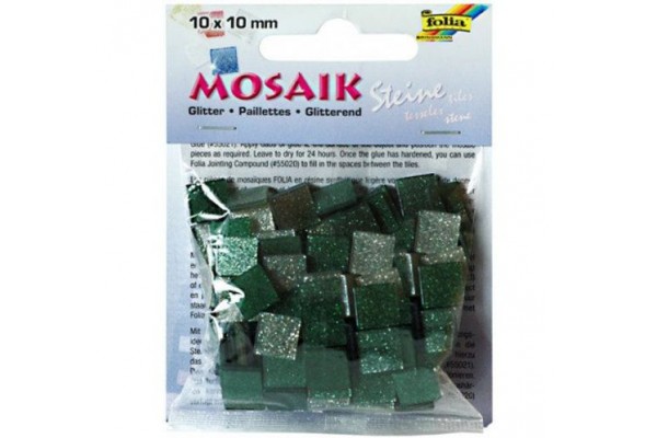 ΨΗΦΙΔΕΣ  ΜΩΣΑΪΚΑ ΠΛΑΚΑΚΙΑ GLITTER MIX, 45G, 10X10MM, 190 ΤΕΜΑΧΙΑ, ΓΚΡΙ