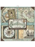ΜΠΛΟΚ SCRAPBOOKING STAMPERIA 30,5Χ30,5CM 22Φ DOUBLE FACE - VOYAGES FANTASTIQUES