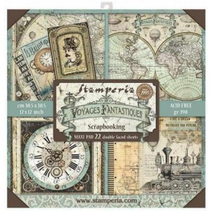 ΜΠΛΟΚ SCRAPBOOKING STAMPERIA 30,5Χ30,5CM 22Φ DOUBLE FACE - VOYAGES FANTASTIQUES ΜΠΛΟΚ SCRAPBOOKING STAMPERIA 30,5Χ30,5CM 22Φ DOUBLE FACE - VOYAGES FANTASTIQUES