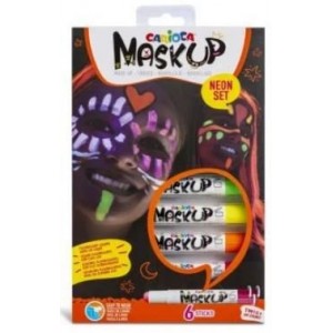 ΧΡΩΜΑΤΑ ΠΡΟΣΩΠΟΥ NEON CARIOCA FACE PAINT ΣΕΤ 6 ΤΕΜ