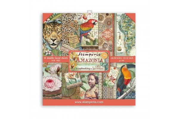 ΜΠΛΟΚ SCRAPBOOKING STAMPERIA 30,5Χ30,5CM 10Φ - AMAZONIA