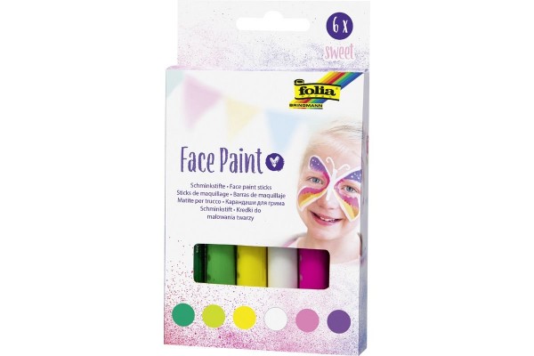 ΧΡΩΜΑΤΑ ΓΑΙ ΤΟ ΠΡΟΣΩΠΟ FACE PAINT KIT 1, 6 ΧΡΩΜΑΤΑ FOLIA
