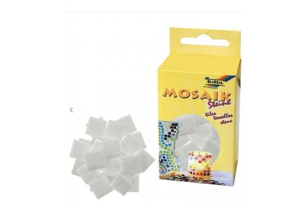 ΨΗΦΙΔΕΣ ΜΩΣΑΪΚΑ ΠΛΑΚΑΚΙΑ 200gr 300τεμ 10X10MM ΛΕΥΚΟ