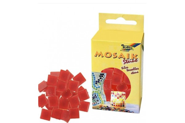 ΨΗΦΙΔΕΣ ΜΩΣΑΪΚΑ ΠΛΑΚΑΚΙΑ 200gr 300τεμ 10X10MM ΚΟΚΚΙΝΟ