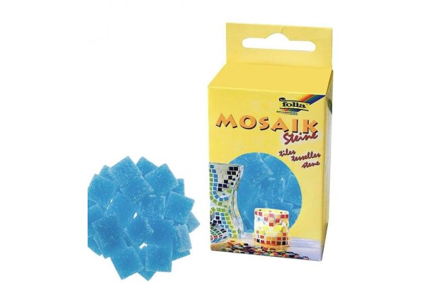 ΨΗΦΙΔΕΣ ΜΩΣΑΪΚΑ ΠΛΑΚΑΚΙΑ 200gr 300τεμ 10X10MM SKY BLUE