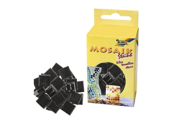 ΨΗΦΙΔΕΣ ΜΩΣΑΪΚΑ ΠΛΑΚΑΚΙΑ 200gr 300τεμ 10X10MM ΜΑΥΡΟ
