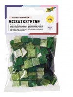 ΨΗΦΙΔΕΣ ΜΩΣΑΪΚΑ ΠΛΑΚΑΚΙΑ GLITTER MIX, 45G, 10X10MM, 190 ΤΕΜΑΧΙΑ, ΠΡΑΣΙΝΟ