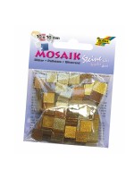 ΨΗΦΙΔΕΣ ΜΩΣΑΪΚΑ ΠΛΑΚΑΚΙΑ GLITTER MIX, 45G, 10X10MM, 190 ΤΕΜΑΧΙΑ, ΚΑΦΕ
