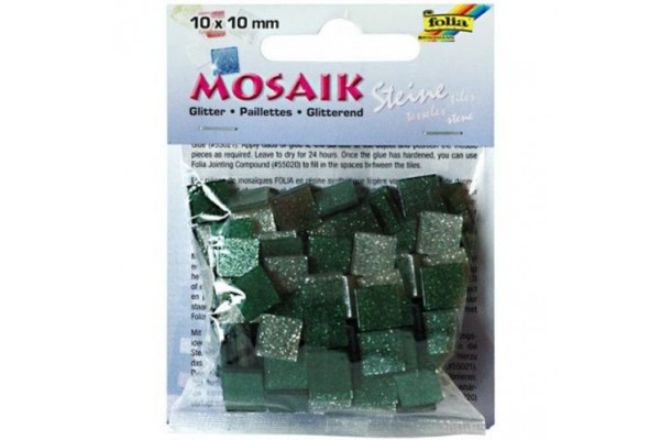 ΨΗΦΙΔΕΣ ΜΩΣΑΪΚΑ ΠΛΑΚΑΚΙΑ GLITTER MIX, 45G, 10X10MM, 190 ΤΕΜΑΧΙΑ, ΓΚΡΙ