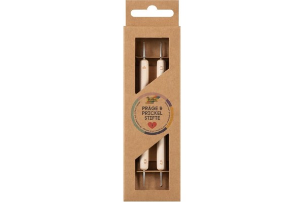 ΕΡΓΑΛΕΙΑ ΜΠΙΛΙΕΣ EMBOSSING PEN SET WOODEN EMBOSSING PEN WITH 4 TIPS FOR CRAFTS, DECORATING AND TINGLING