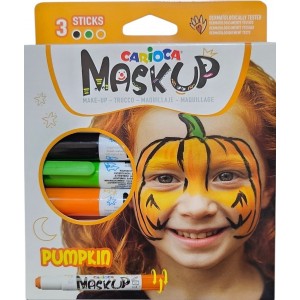 ΧΡΩΜΑΤΑ ΠΡΟΣΩΠΟΥ MASK UP PUMKIN CARIOCA SET 3 ΧΡΩΜΑΤΑ