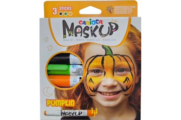 ΧΡΩΜΑΤΑ ΠΡΟΣΩΠΟΥ MASK UP PUMKIN CARIOCA SET 3 ΧΡΩΜΑΤΑ