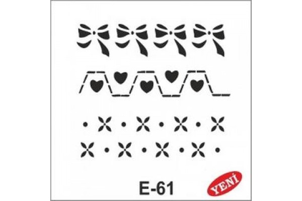 ΣΤΕΝΣΙΛ 10Χ10 Ε-61 ARTEBELLA ΚΑΡΔΟΥΛΕΣ - ΦΙΟΓΚΑΚΙΑ